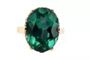 Vintage Jewlery Ring Emerald 14K Yellow gold vrc130y
